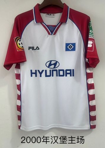 Retro Jersey 1999-2000 HSV Hamburg SV Home Soccer Jersey Hamburger Vintage Football Shirt