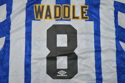 Retro Jersey 1992-1993 Sheffield Wednesday WADDLE 8 Home Soccer Jersey Football Shirt