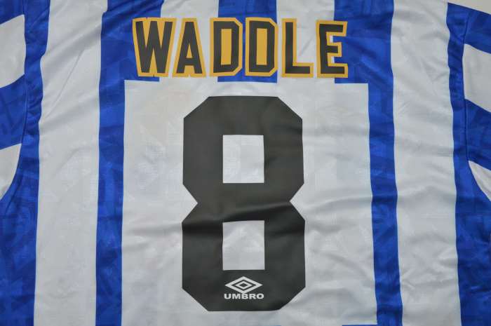 Retro Jersey 1992-1993 Sheffield Wednesday WADDLE 8 Home Soccer Jersey Football Shirt