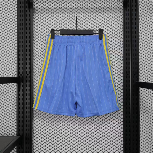 Fan Version 2025-2026 Manchester United Light Blue Icon Soccer Shorts Football Shorts