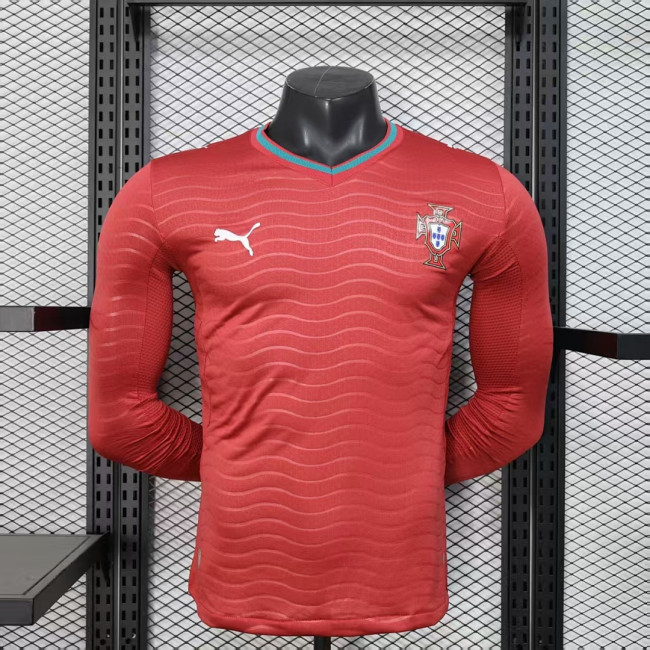 Long Sleeve Player Version 2026 Portugal Home Soccer Jersey Football Shirt