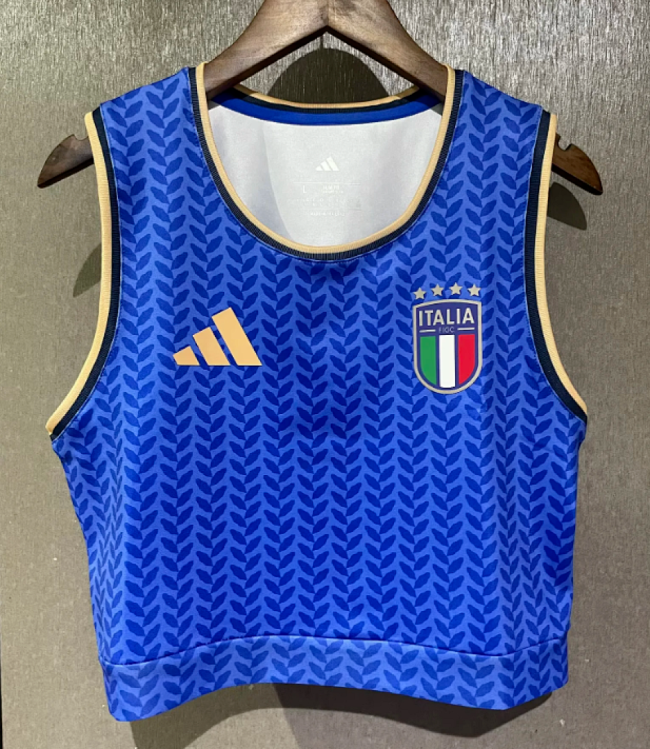 Women 2026 Italy Home Soccer Yoga Vest Girl Football Jersey