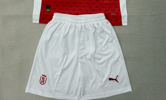 Fan Version 2025-2026 Stade de Reims Home Soccer Shorts Football Shorts