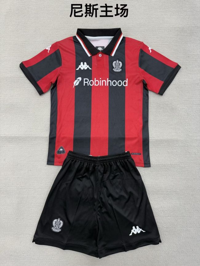 Youth Uniform Kids Kit 2025-2026 Nice Home Soccer Jersey Shorts Child Football Set