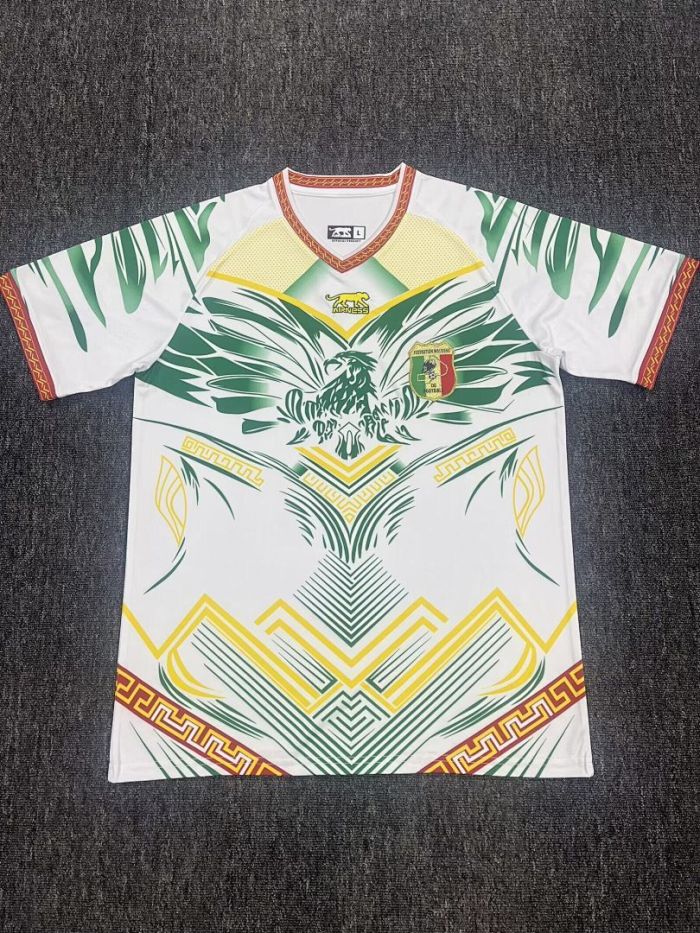 Fan Version 2026 Mali White/Yellow/Green Soccer Jersey Football Shirt