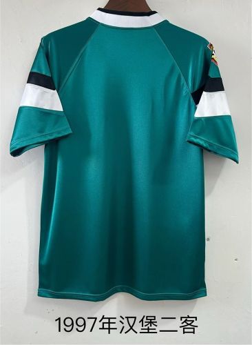Retro Jersey 1996-1997 HSV Hamburg SV Third Away Green Soccer Jersey Hamburger Vintage Football Shirt