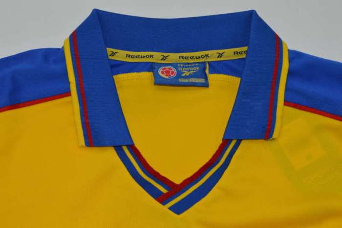 Retro Jersey 1998 Colombia VALDERRAMA 10 Home Soccer Jersey Vintage Football Shirt