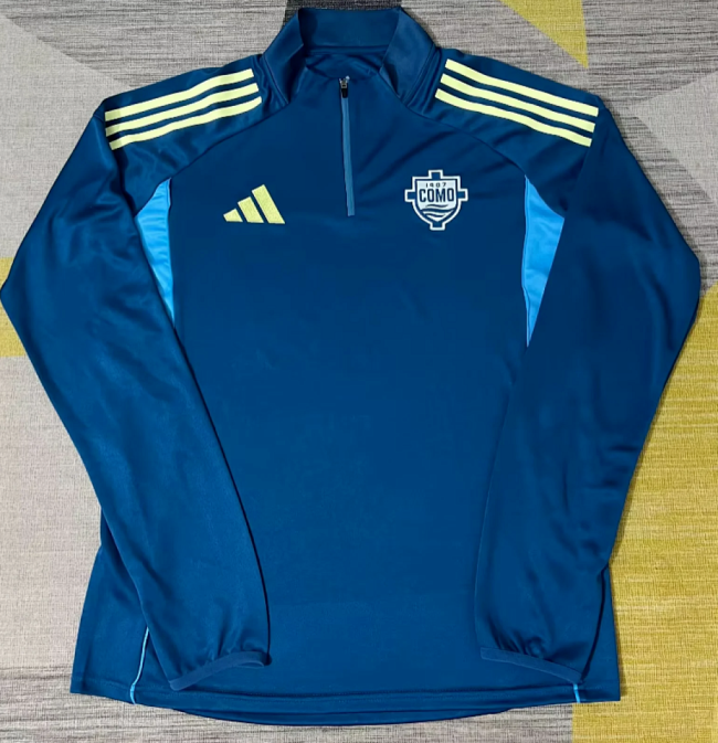 2025-2026 Como 1907 Dark Blue Soccer Training Sweater
