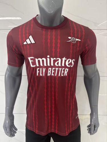 Fan Version Arsenal 2025-2026 Dark Red Soccer Training Jersey Football Shirt