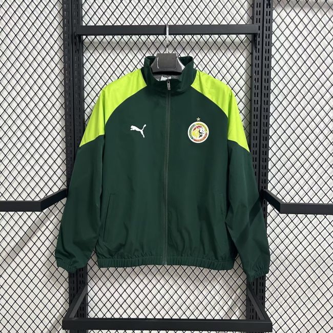 2025-2026 Senegal Dark Green Soccer Windbreaker Jacket Napoli Football Jacket