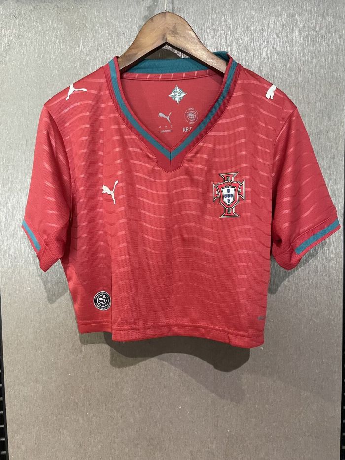 Women 2026 Portugal Home Soccer Shirt Girl Football Jersey