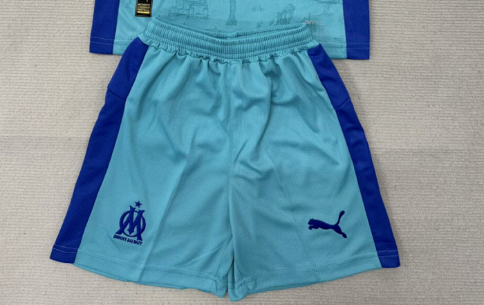 Fan Version 2025-2026 Marseille Blue Goalkeeper Soccer Shorts Football Shorts