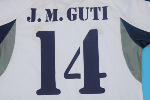 Retro Jersey 2000-2001 Real Madrid J.M. GUTI 14 Home Soccer Jersey Vintage Football Shirt