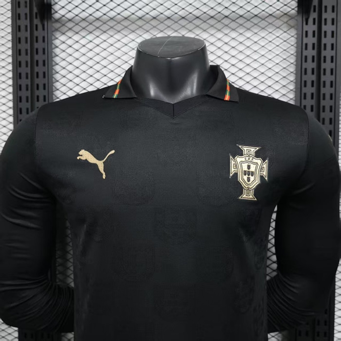 Long Sleeve Player Version 2026 Portugal Black Special Edition Soccer Jersey Football Shirt