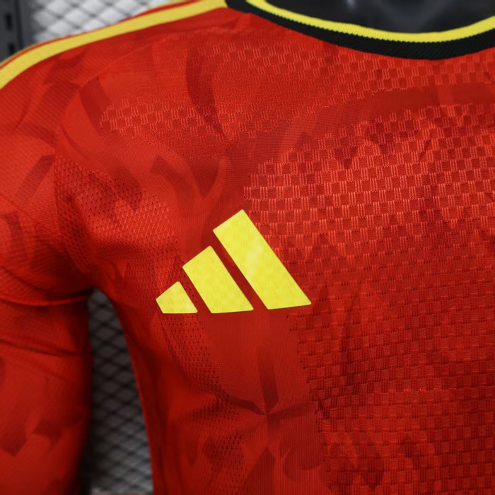 Long Sleeve Player Version 2026 BEL Home Soccer Jersey Football Shirt