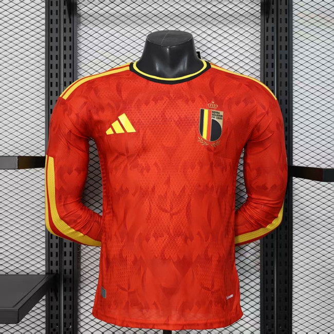 Long Sleeve Player Version 2026 BEL Home Soccer Jersey Football Shirt