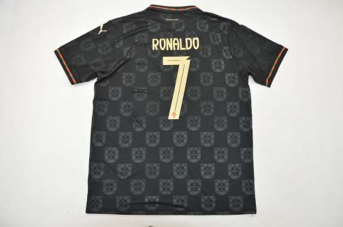 Fan Version 2026 Portugal RONALDO 7 Away Black Soccer Jersey Football Shirt