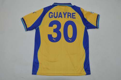 with LFP Patch Retro Jersey 2000-2001 Las Palmas GUAYRE 30 Home Soccer Jersey Vintage Football Shirt