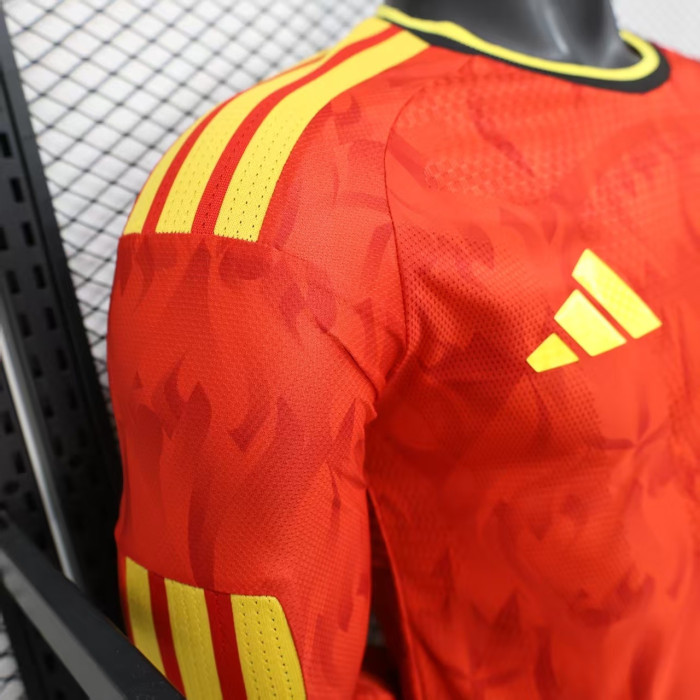 Long Sleeve Player Version 2026 BEL Home Soccer Jersey Football Shirt