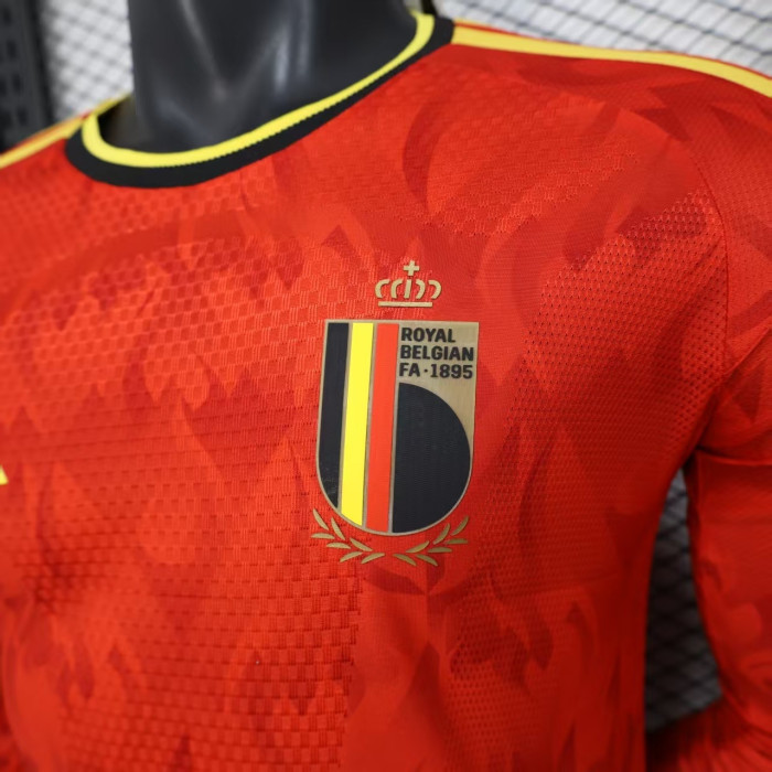 Long Sleeve Player Version 2026 BEL Home Soccer Jersey Football Shirt