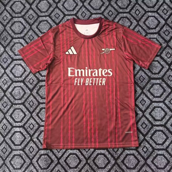Fan Version Arsenal 2025-2026 Red/White Soccer Training Jersey Football Shirt