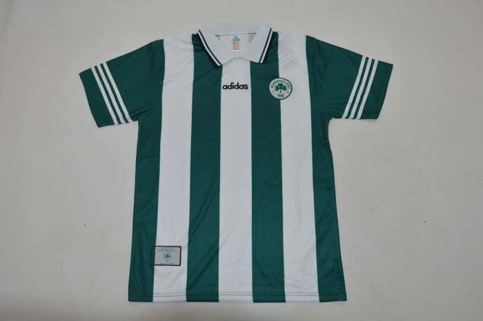 Retro Jersey 1996-1997 Panathinaikos DJIBRIL CISSE 9 Home Soccer Jersey Football Shirt