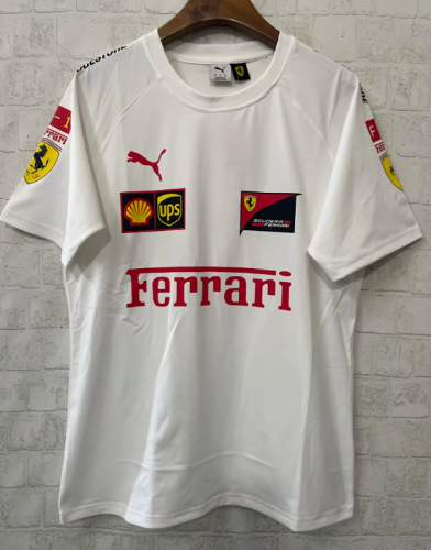 2025-2026 Ferrari White Shirt Racing Jersey