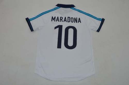 Retro Jersey 1998-1999 Calcio Napoli BELLUCI 10 Away White Soccer Jersey Napoles Vintage Football Shirt