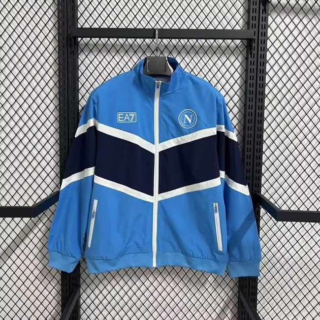 2025-2026 Napoles Blue Soccer Windbreaker Jacket Napoli Football Jacket