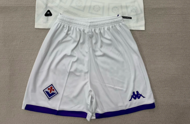 Fan Version 2025-2026 Fiorentina Away White Soccer Shorts Football Shorts