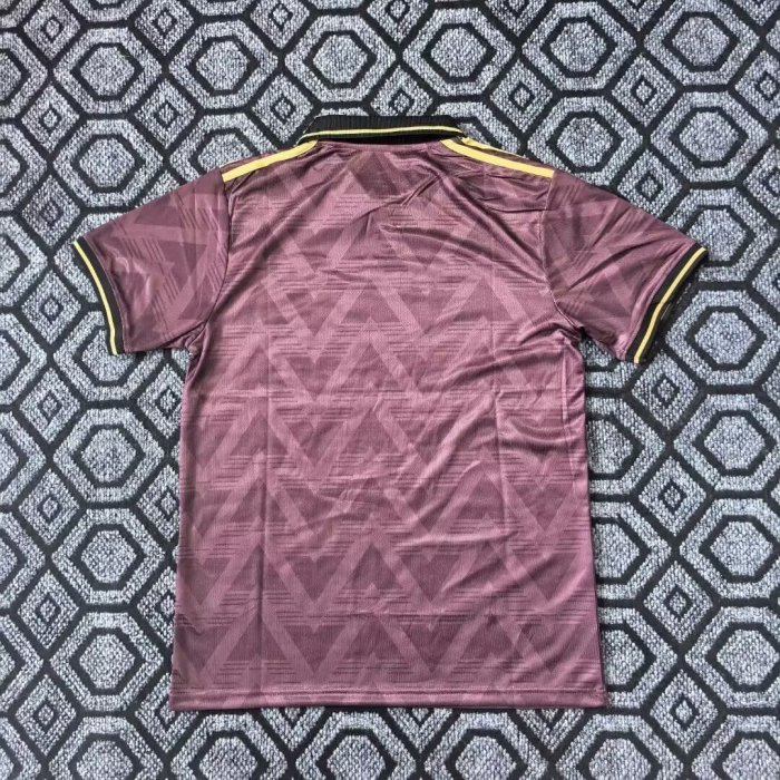 Fan Version Arsenal 2025-2026 Dark Red/Yellow Soccer Training Jersey Football Shirt