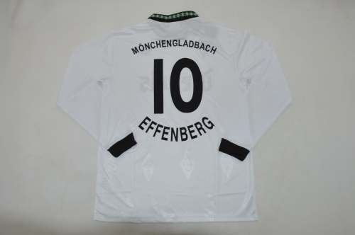 Long Sleeve Retro Jersey 1995-1996 Borussia Monchengladbach EFFENBERG 10 Home Soccer Jersey Vintage Football Shirt