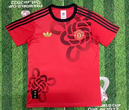 Fan Version 2025-2026 Manchester United Cultural Story Chinese Lucky Knot Soccer Jersey Football Shirt