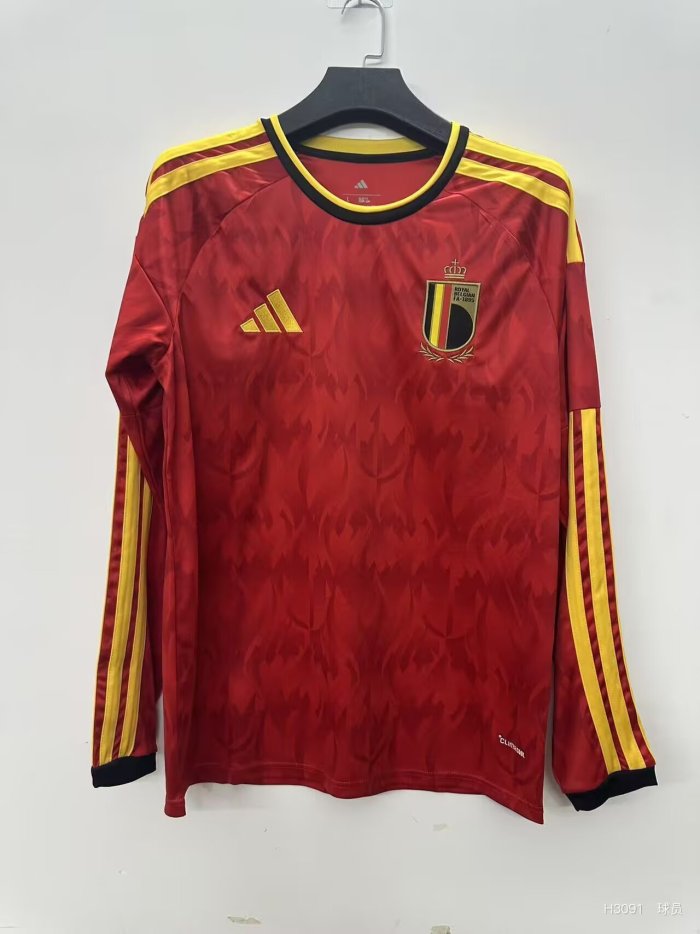Long Sleeve Fan Version 2026 BEL Home Soccer Jersey Football Shirt