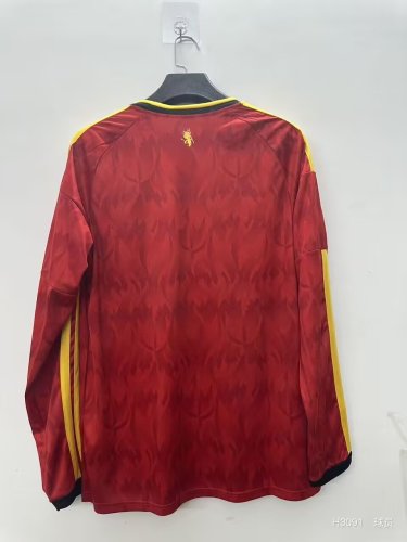 Long Sleeve Fan Version 2026 BEL Home Soccer Jersey Football Shirt