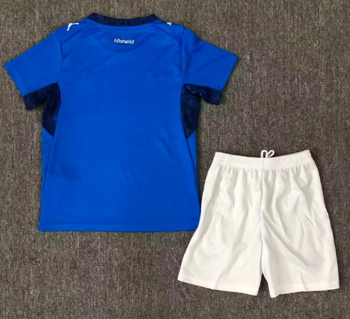 Youth Uniform Kids Kit 2026 Iceland Home Soccer Jersey Shorts Child Football Set