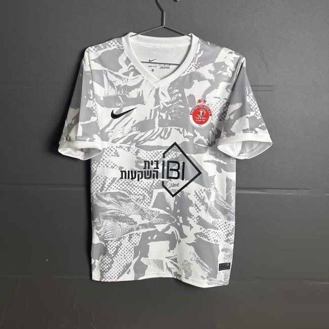 Fans Version 2025-2026 Hapoel Tel Aviv Away White Soccer Jersey Football Shirt
