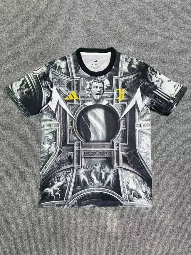 Maillot Juve Shirt Fans Version 2025-2026 Juventus Del Piero 10 Prematch Shirt Soccer Training Jersey