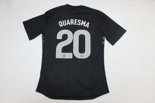 Player Version Retro Jersey 2013 Portugal QUARESMA 20 Away Black Soccer Jersey Vintage Football Shirt