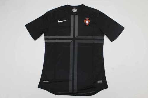 Player Version Retro Jersey 2013 Portugal Away Black Soccer Jersey Vintage Football Shirt