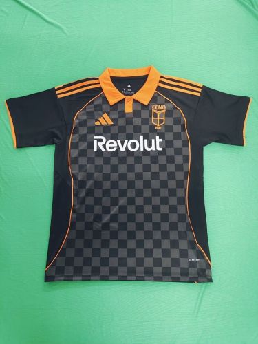 Fan Version 2025-2026 Como 1907 Third Away Black Soccer Jersey Football Shirt