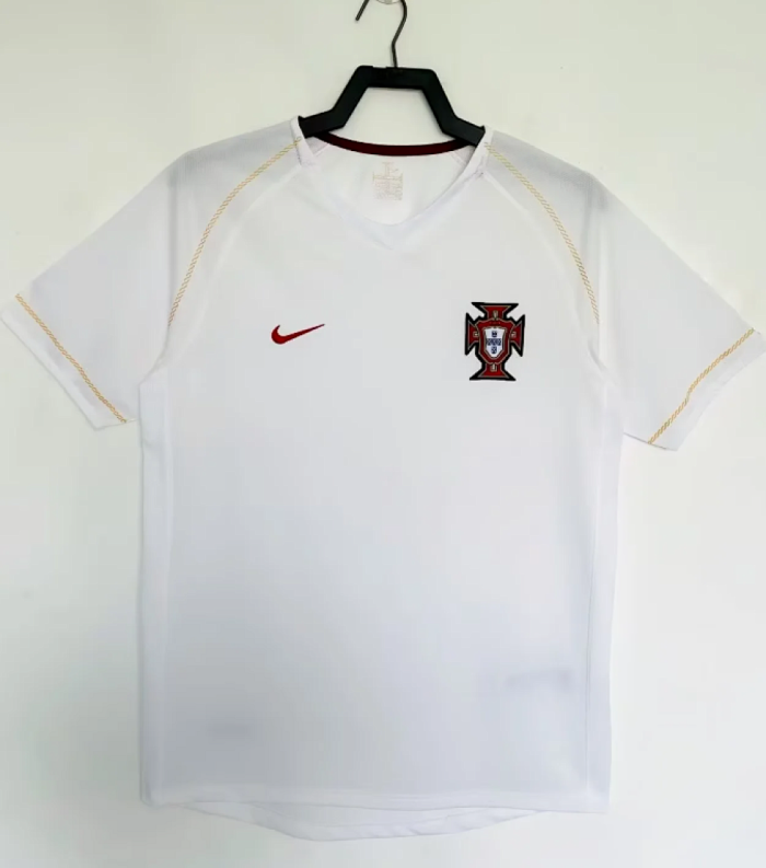 Retro Jersey 2006 Portugal Third Away White Soccer Jersey Vintage Football Shirt
