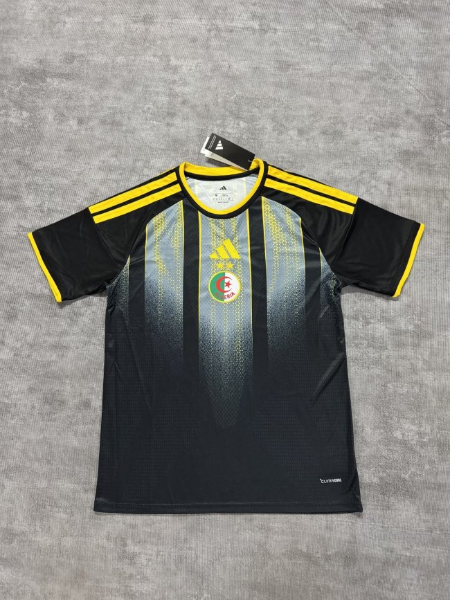 Fans Version 2026 Algeria Black/Yellow Soccer Training Jersey Football Shirt