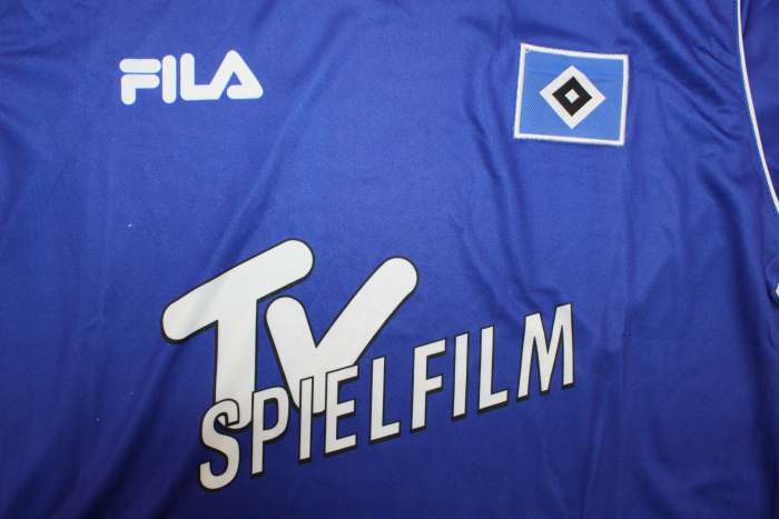 Retro Jersey 2000 HSV Hamburg SV BARBAREZ 17 Away Blue Soccer Jersey Hamburger Vintage Football Shirt