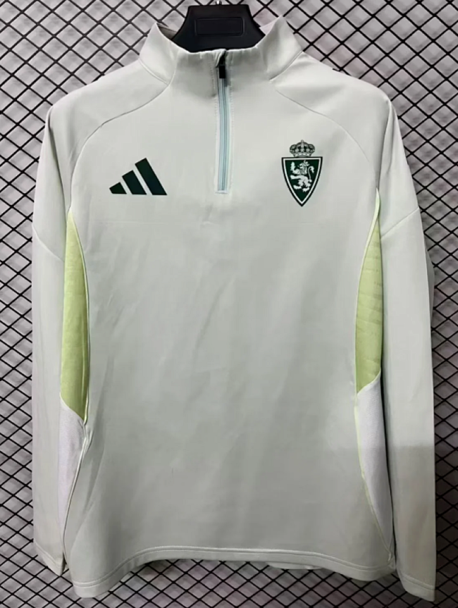 2025-2026 Zaragoza Light Green Soccer Training Sweater