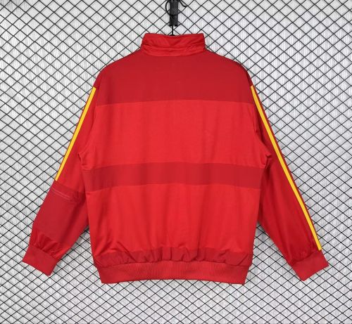 Retro Jacket 2010 Spain Red Soccer Windbreaker Jacket Football Jacket