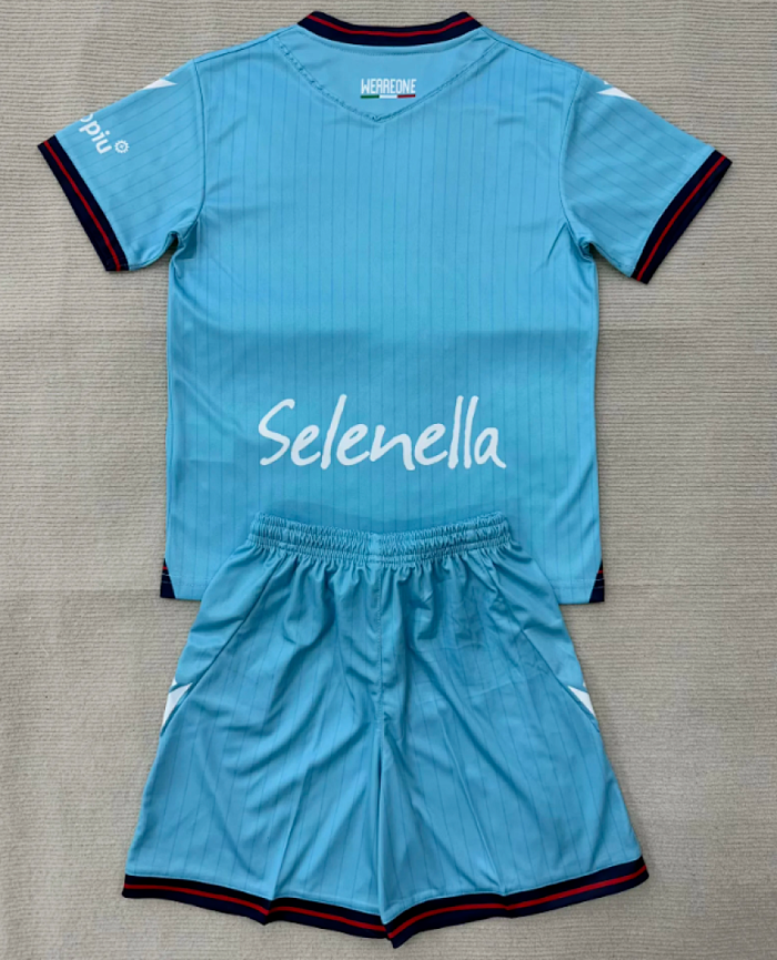 Youth Uniform Kids Kit 2025-2026 Bologna Third Away Soccer Jersey Shorts Child Football Set