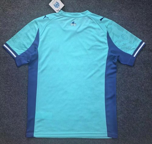 Fan Version 2025-2026 Olympique de Marseille Blue Goalkeeper Soccer Jersey Football Shirt