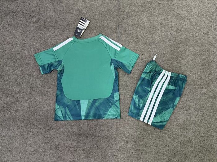 Youth Uniform Kids Kit 2026 Germany Green Goalkeeper Soccer Jersey Shorts Child Football Set