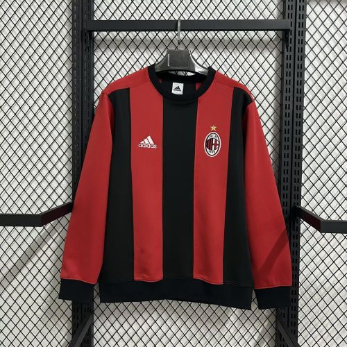 2025-2026 AC Milan Black/Red Soccer Training Sweater